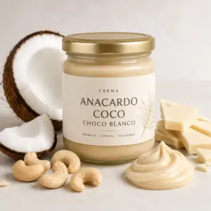 Crema anacardo coco choco blanco